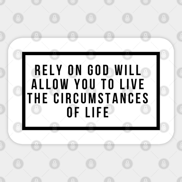 Rely On God Sticker by Happy - Design
